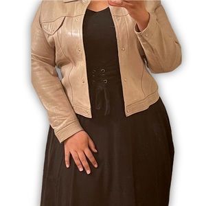 Vintage Wilsons Leather Taupe Jacket Sz XL